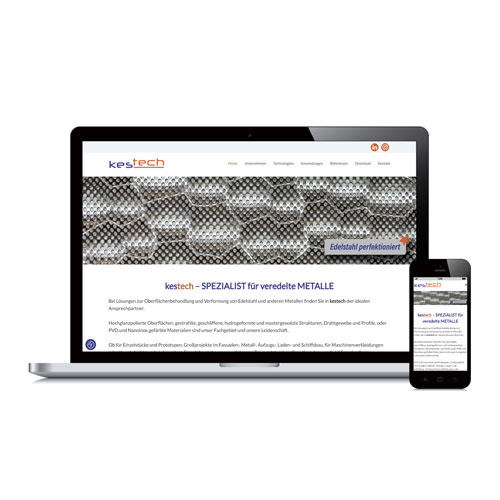 WEBDESIGN für Metallvertrieb webdesign beispiel für Metallvertriebsagentur
